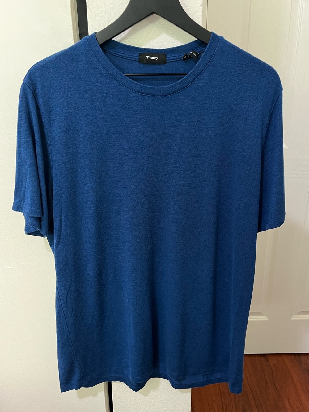 Theory Men’s Deep Blue Short Sleeve Crewneck Tee